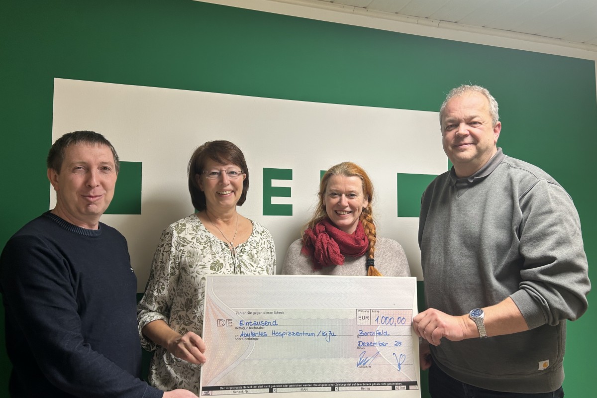 Spende 1000 Euro / KEM Krappmann Elektro-Montage GmbH